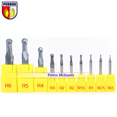 HRC 55 Ball End Mills, 50-100mm Overall Length